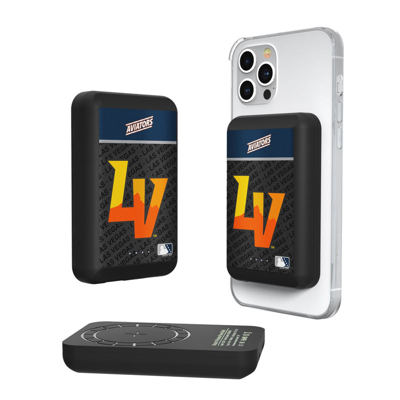 Las Vegas Aviators Endzone Plus Wireless Mag Power Bank