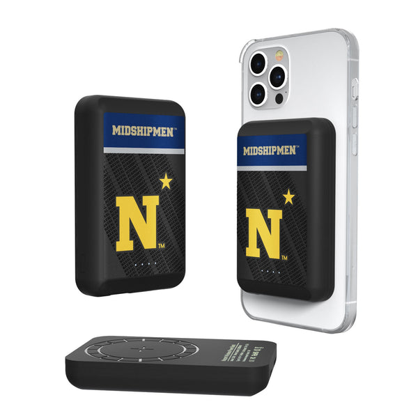 United State Naval Academy Midshipmen Endzone Plus Wireless Mag Power Bank