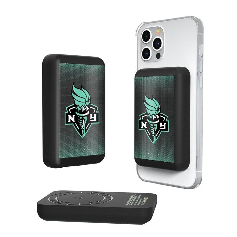 New York Liberty Linen Wireless Mag Power Bank