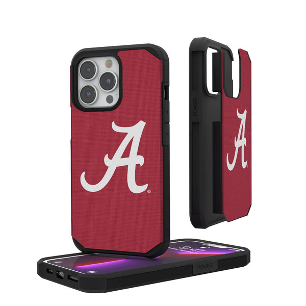 University of Alabama Crimson Tide Script A Solid iPhone Rugged Phone Case