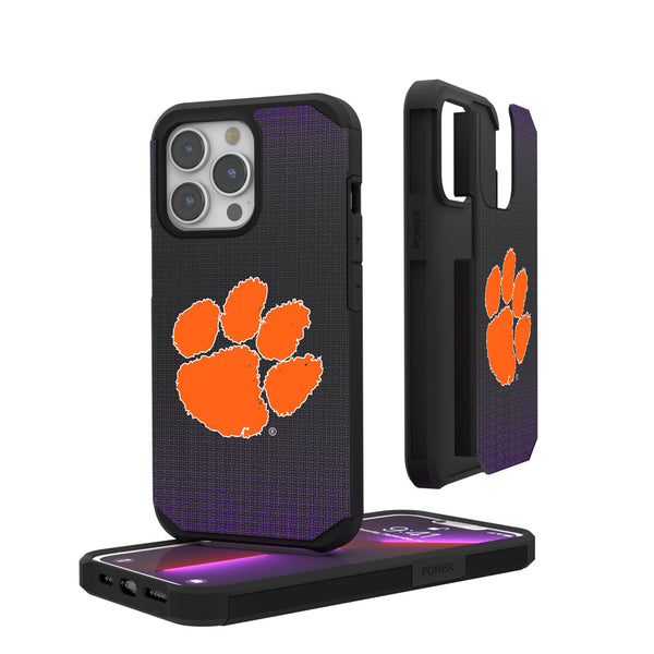 Clemson University Tigers Linen iPhone Rugged Phone Case