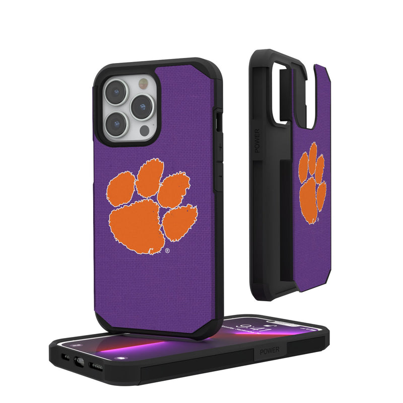 Clemson University Tigers Solid iPhone Rugged Phone Case