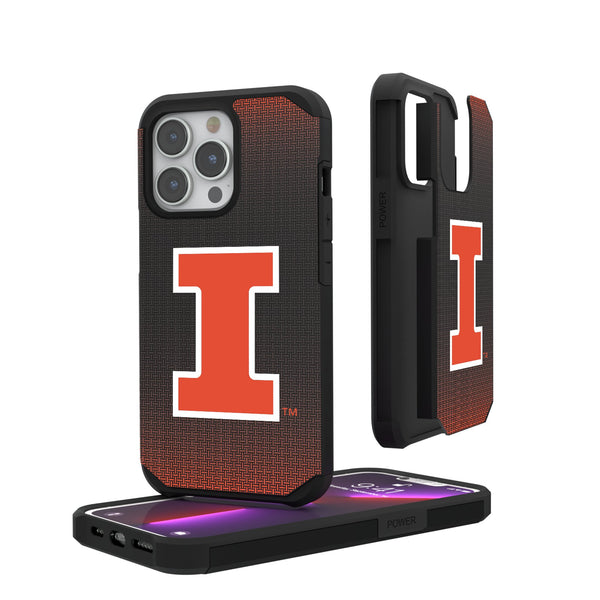 University of Illinois Fighting Illini Linen iPhone Rugged Phone Case