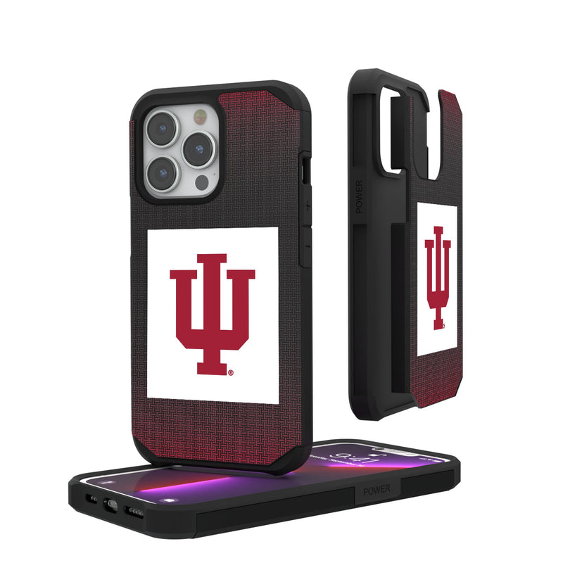 Indiana University Hoosiers Linen iPhone Rugged Phone Case