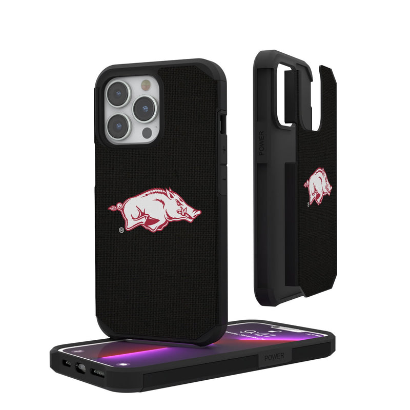 University of Arkansas Fayetteville Razorbacks Solid iPhone Rugged Phone Case