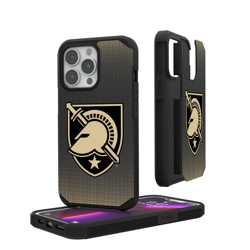 United States Military Academy Black Knights Linen iPhone Rugged Phone Case