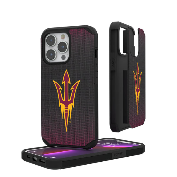 Arizona State University Sun Devils Linen iPhone Rugged Phone Case