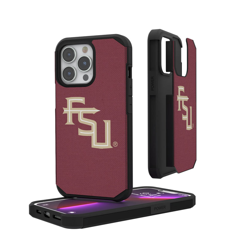 Florida State University Seminoles Athletic Wordmark Solid iPhone Rugged Phone Case