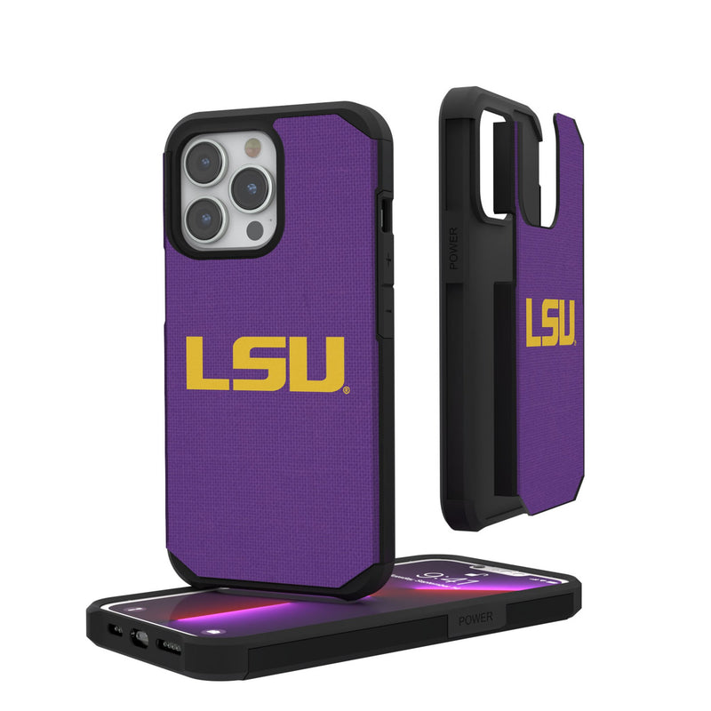 Louisiana State University Tigers Solid iPhone Rugged Phone Case