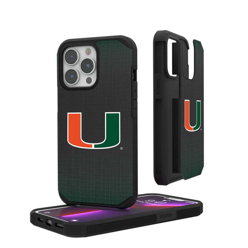 University of Miami Hurricanes Linen iPhone Rugged Phone Case