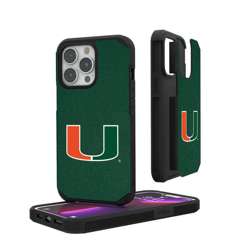 University of Miami Hurricanes Solid iPhone Rugged Phone Case