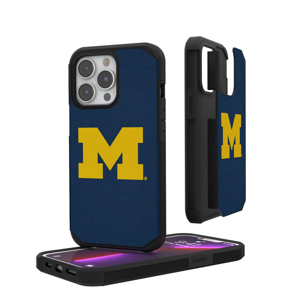 University of Michigan Wolverines Solid iPhone Rugged Phone Case