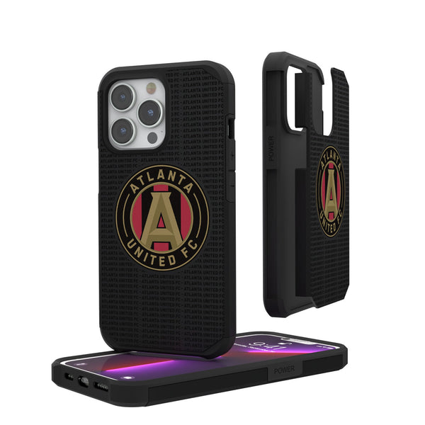 Atlanta United FC  Text Backdrop iPhone Rugged Phone Case