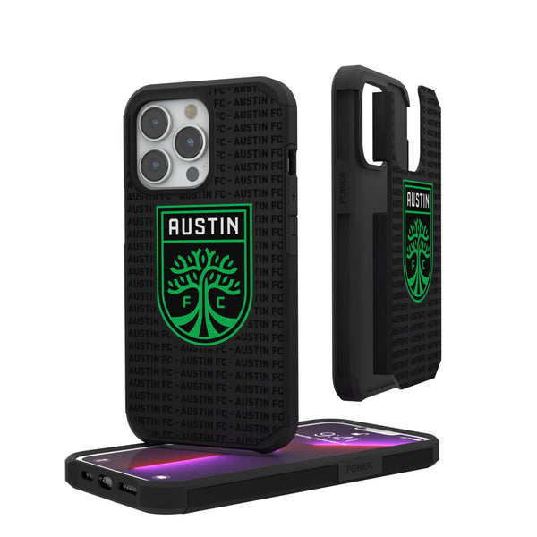 Austin FC  Text Backdrop iPhone Rugged Phone Case