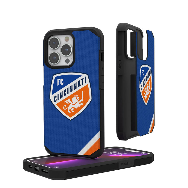 FC Cincinnati  Diagonal Stripe iPhone Rugged Phone Case