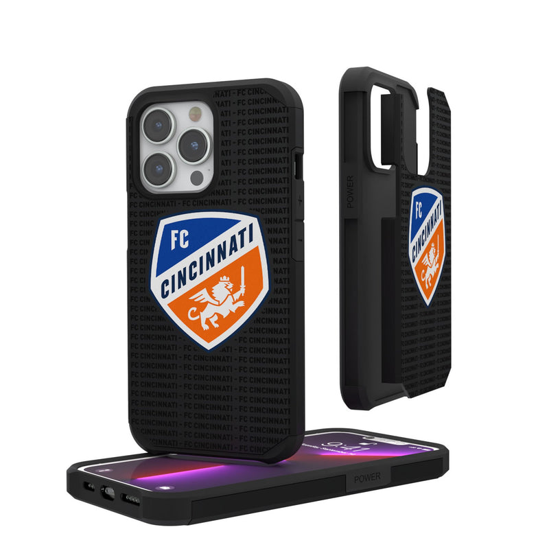 FC Cincinnati  Text Backdrop iPhone Rugged Phone Case