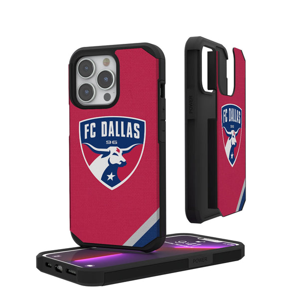 FC Dallas  Diagonal Stripe iPhone Rugged Phone Case