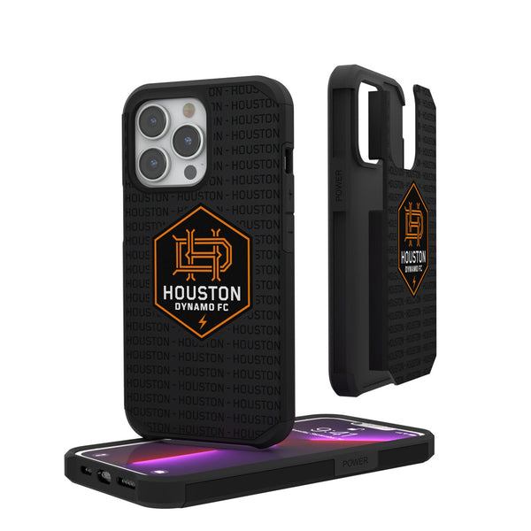 Houston Dynamo  Text Backdrop iPhone Rugged Phone Case