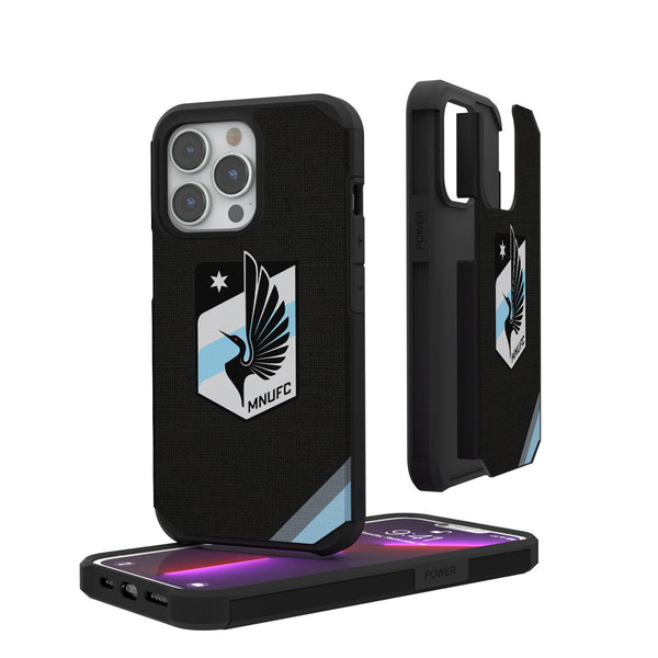 Minnesota United FC   Diagonal Stripe iPhone Rugged Phone Case