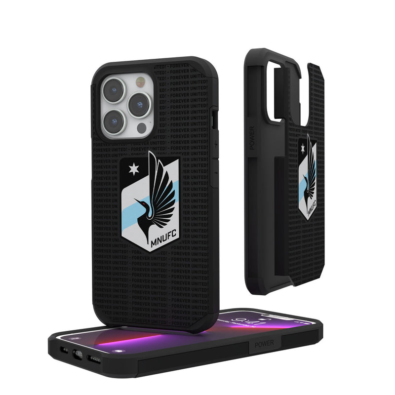 Minnesota United FC   Text Backdrop iPhone Rugged Phone Case