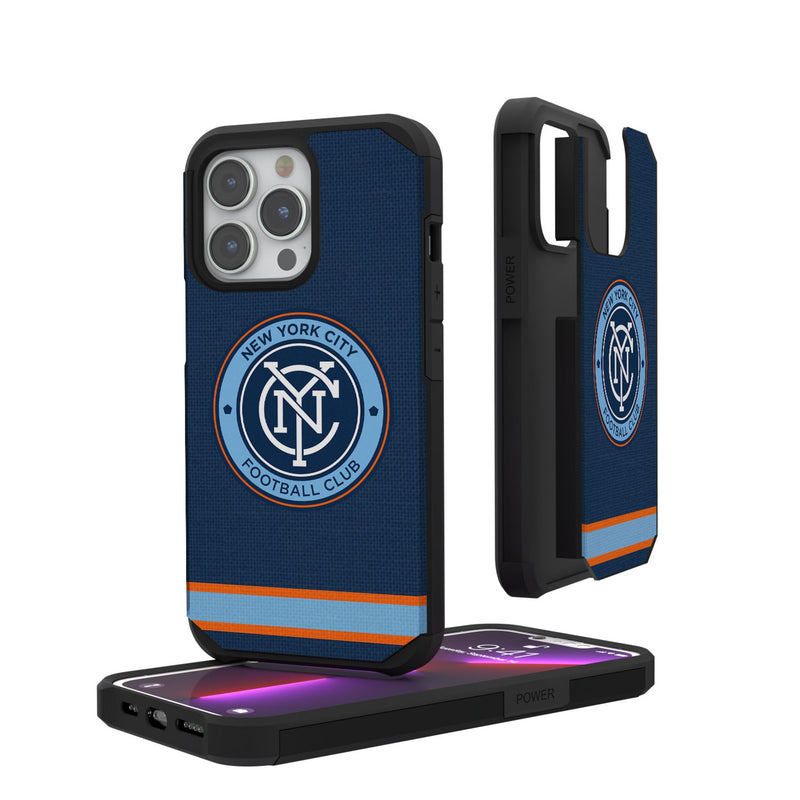 New York City FC  Stripe iPhone Rugged Phone Case