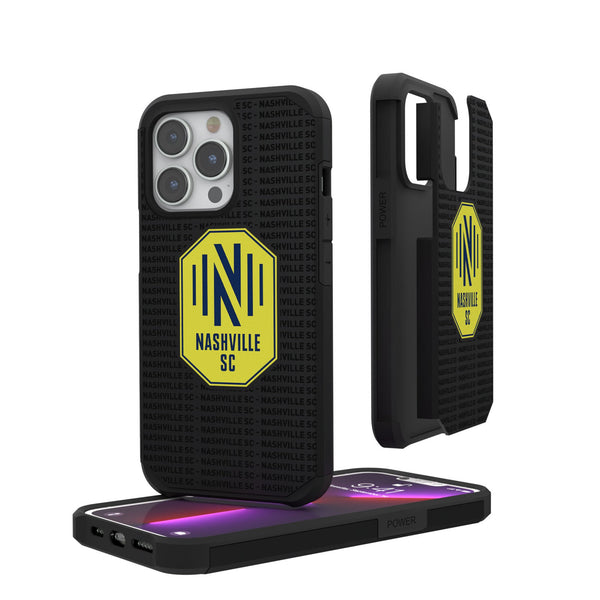 Nashville SC  Text Backdrop iPhone Rugged Phone Case