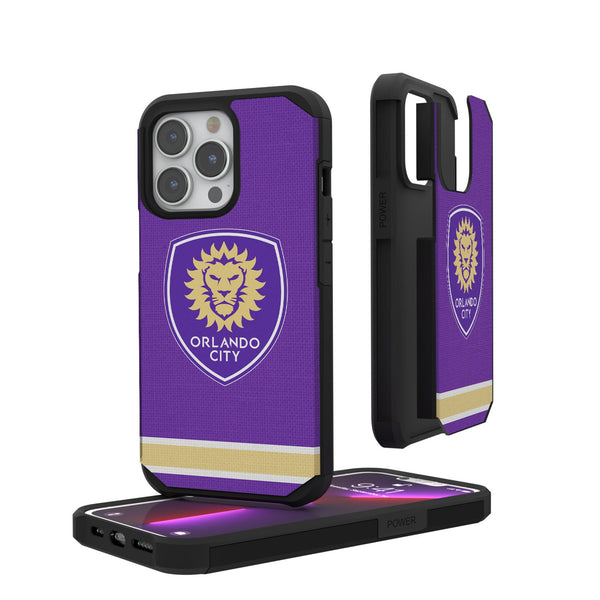 Orlando City Soccer Club  Stripe iPhone Rugged Phone Case