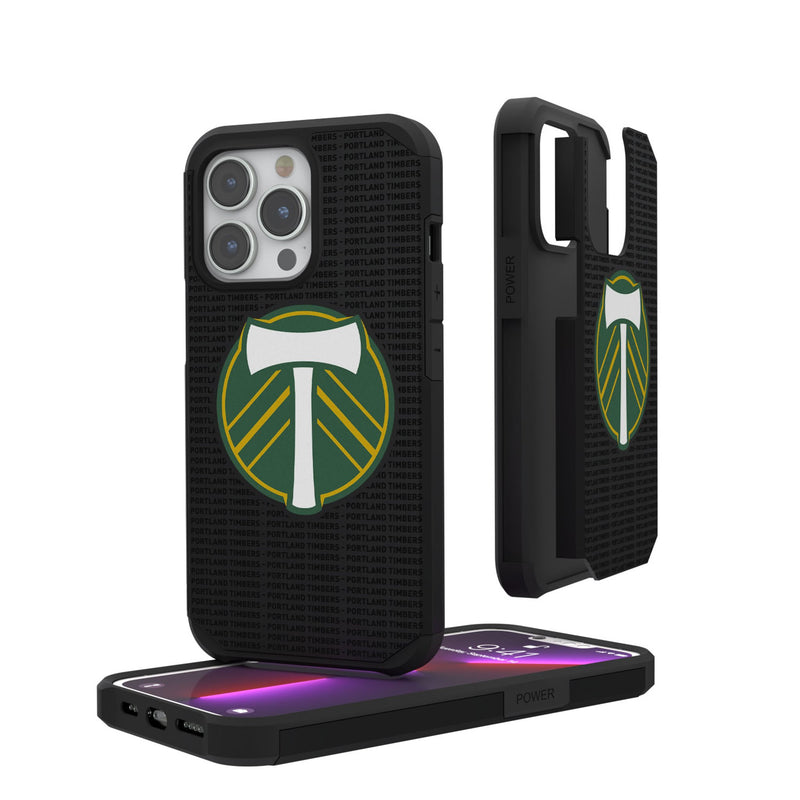 Portland Timbers   Text Backdrop iPhone Rugged Phone Case