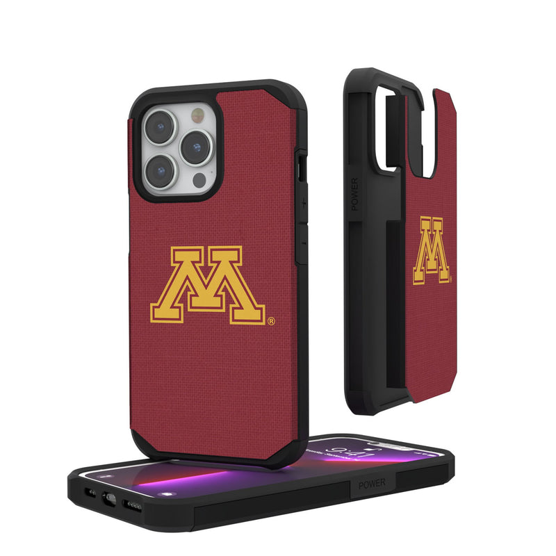 University of Minnesota Golden Gophers Solid iPhone Rugged Phone Case