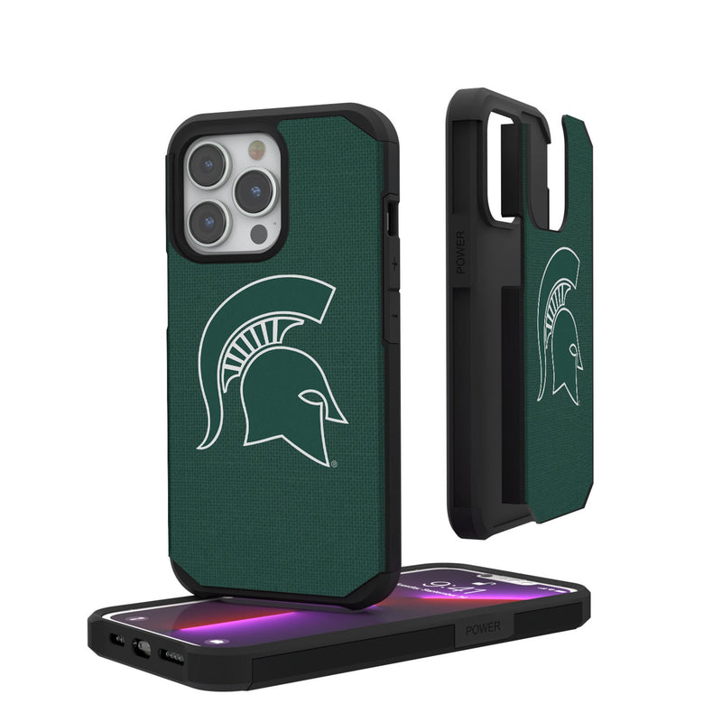 Michigan State University Spartans Solid iPhone Rugged Phone Case