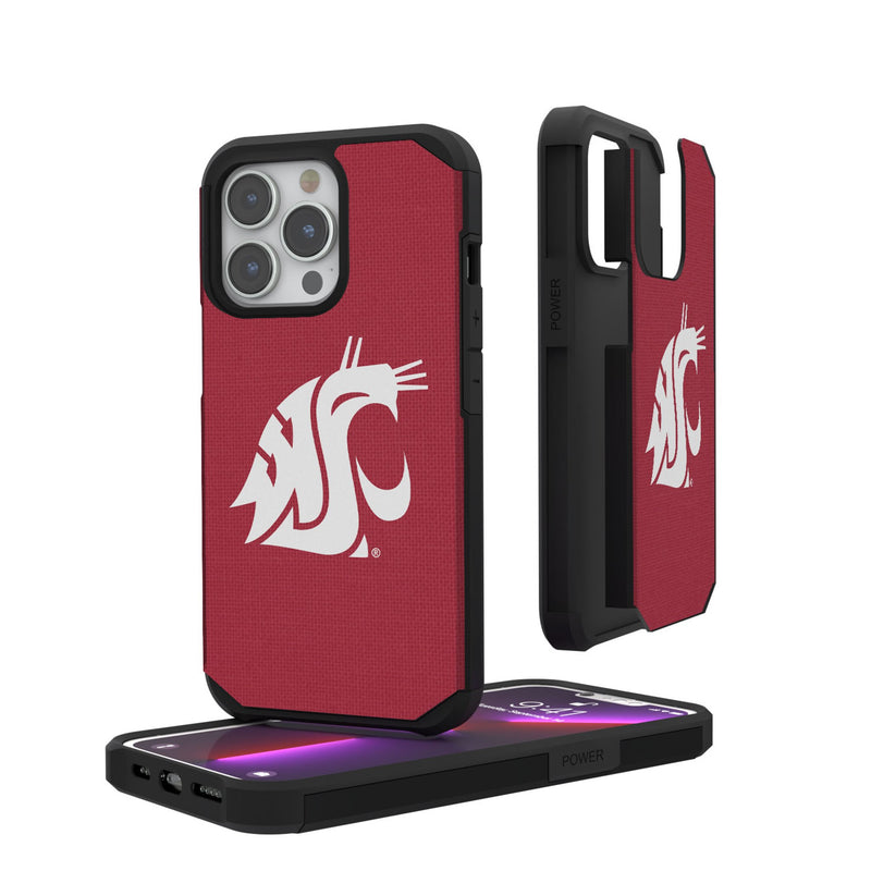 Washington State University Cougars Solid iPhone Rugged Phone Case