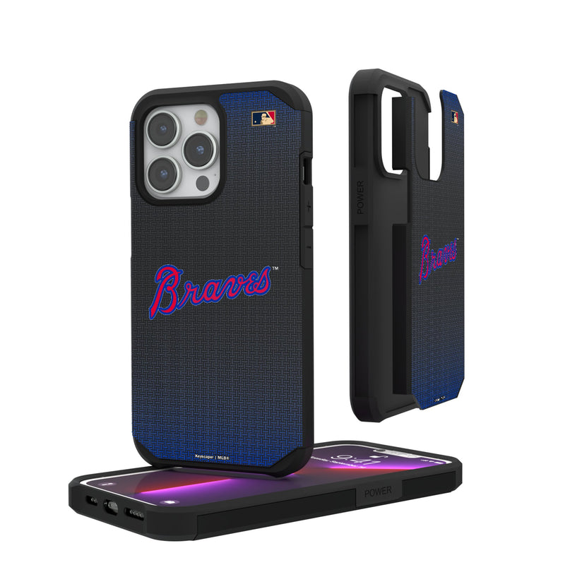 Atlanta Braves Home 2012 - Cooperstown Collection Linen iPhone Rugged Phone Case