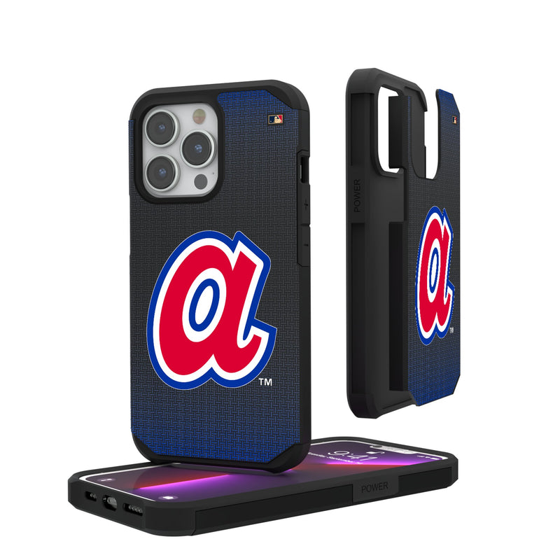 Atlanta Braves 1972-1980 - Cooperstown Collection Linen iPhone Rugged Phone Case