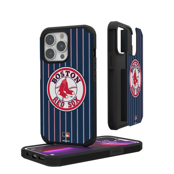 Boston Red Sox 1976-2008 - Cooperstown Collection Pinstripe iPhone Rugged Phone Case