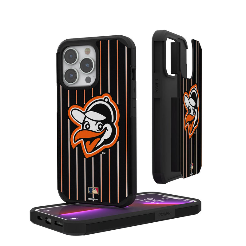 Baltimore Orioles 1955 - Cooperstown Collection Pinstripe iPhone Rugged Phone Case