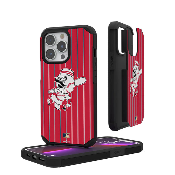 Cincinnati Reds 1953-1967 - Cooperstown Collection Pinstripe iPhone Rugged Phone Case