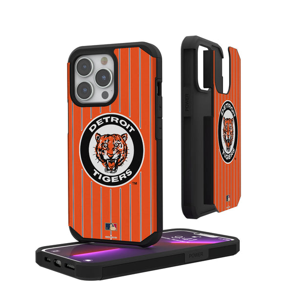 Detroit Tigers 1961-1963 - Cooperstown Collection Pinstripe iPhone Rugged Phone Case