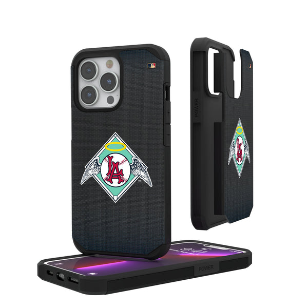 LA Angels 1961-1965 - Cooperstown Collection Linen iPhone Rugged Phone Case