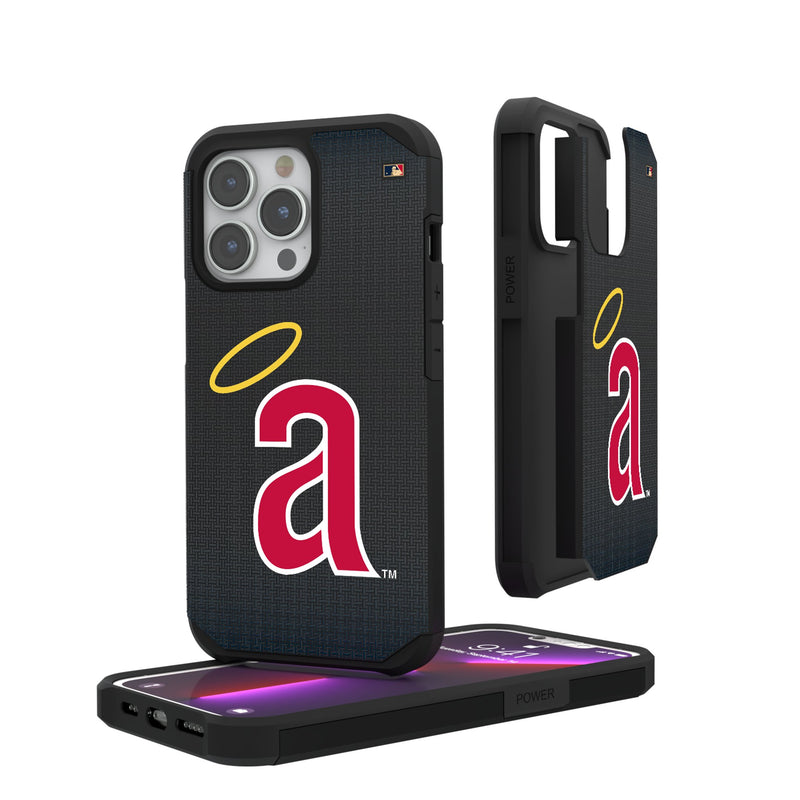 LA Angels 1971 - Cooperstown Collection Linen iPhone Rugged Phone Case