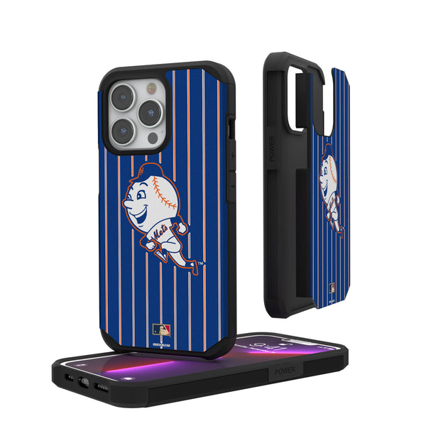 New York Mets 2014 - Cooperstown Collection Pinstripe iPhone Rugged Phone Case