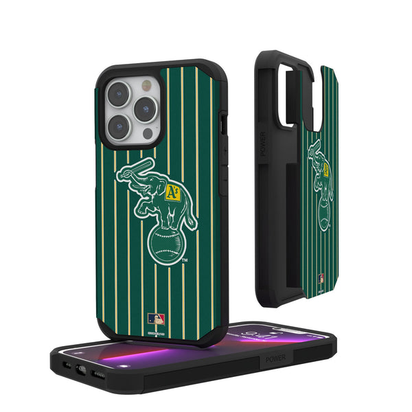 Oakland As  Home 1988 - Cooperstown Collection Pinstripe iPhone Rugged Phone Case