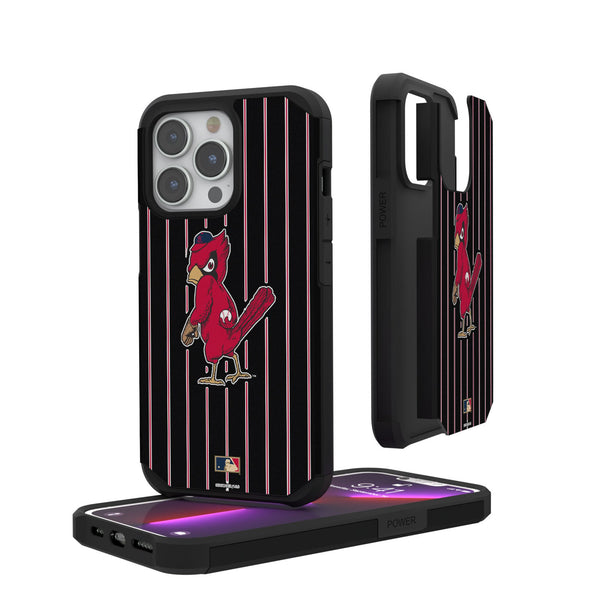 St Louis Cardinals 1950s - Cooperstown Collection Pinstripe iPhone Rugged Phone Case