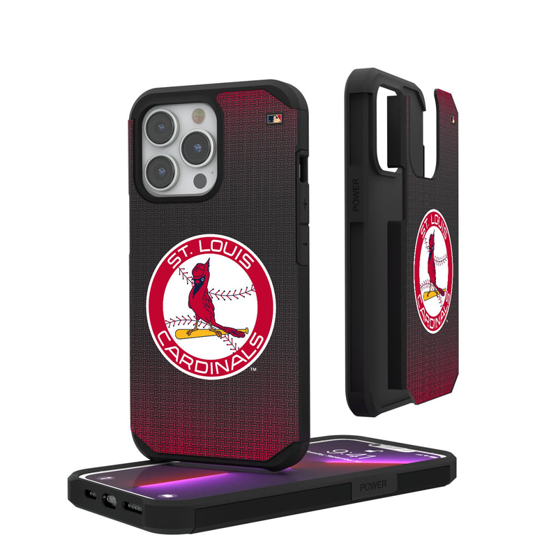 St Louis Cardinals 1966-1997 - Cooperstown Collection Linen iPhone Rugged Phone Case