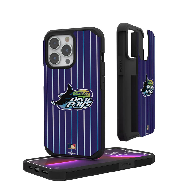 Tampa Bay 1998-2000 - Cooperstown Collection Pinstripe iPhone Rugged Phone Case