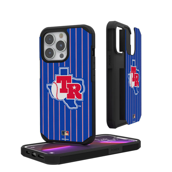 Texas Rangers 1981-1983 - Cooperstown Collection Pinstripe iPhone Rugged Phone Case