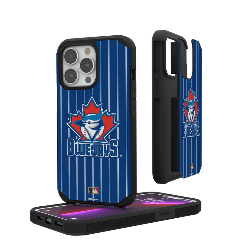 Toronto Blue Jays 1997-2002 - Cooperstown Collection Pinstripe iPhone Rugged Phone Case