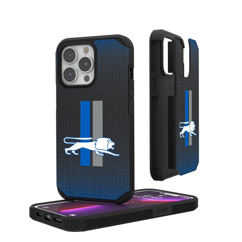 Detroit Lions Retro Linen iPhone Rugged Phone Case