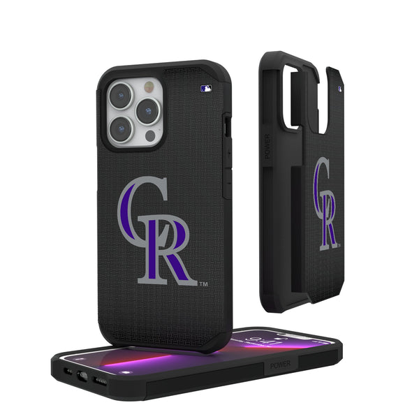 Colorado Rockies Linen iPhone Rugged Phone Case