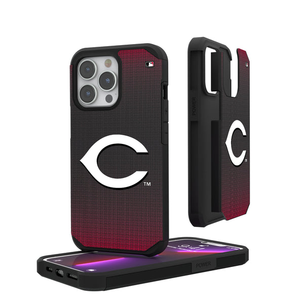 Cincinnati Reds Linen iPhone Rugged Phone Case