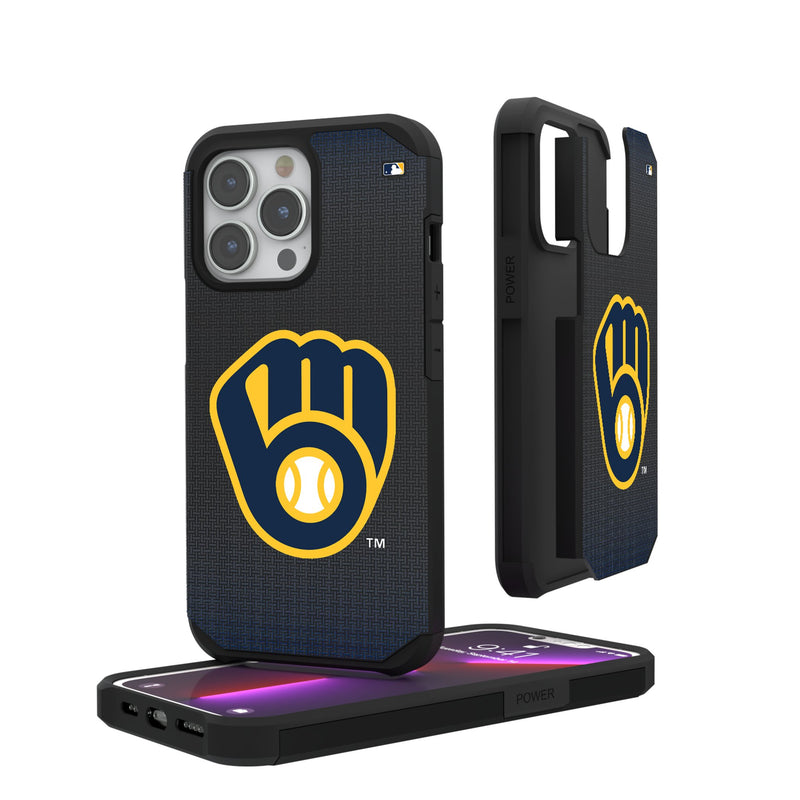 Milwaukee Brewers Linen iPhone Rugged Phone Case